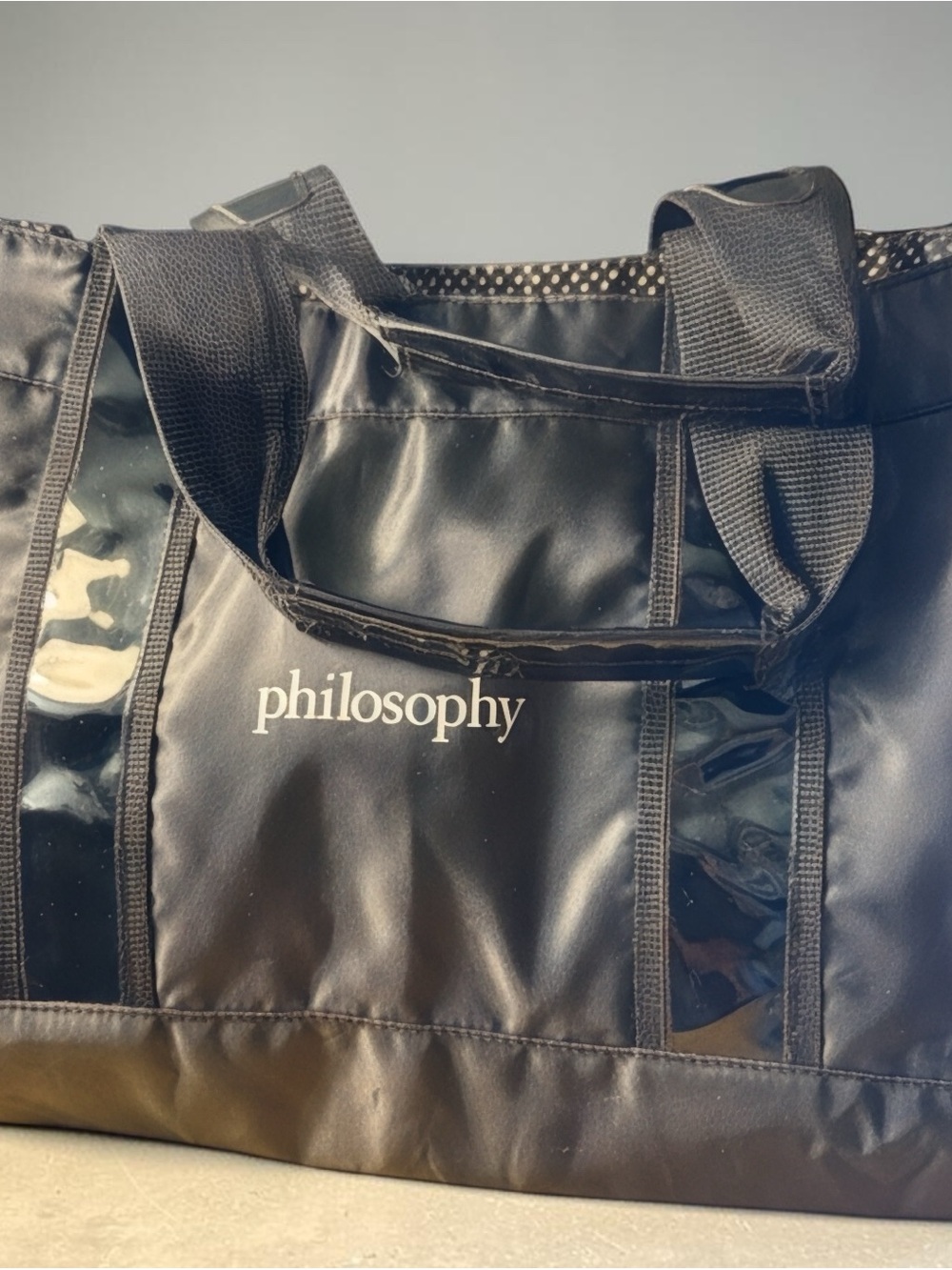 Philosophy Black Tote Bag